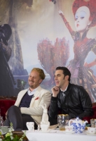 London UK : Director James Bobin and Sacha Baron Cohen at the press conference for Disney's 