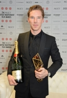 poses at The Moet British Independent Film Awards 2014 at Old Billingsgate Market on December 7, 2014 in London, England.