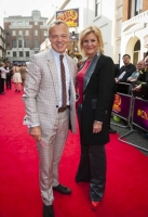 Graham Norton and guest arrive at the Charlie and The Chocolate Factory Opening night, at the Theatre Royal, Drury Lane - London
