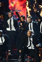 onstage at the MTV EMA's 2012 at Festhalle Frankfurt on November 11, 2012 in Frankfurt am Main, Germany.