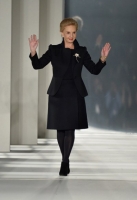 A model walks the runway at the Carolina Herrera fashion show during Mercedes-Benz Fashion Week Fall 2014 at The Theatre at Lincoln Center on February 10, 2014 in New York City.