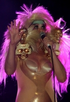 Peaches performs during the Sundance London Film And Music Festival 2013 at Indigo2 at O2 Arena on April 26, 2013 in London, England.
