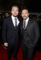 Leonardo DiCaprio and Tom Hardy seen at Twentieth Century Fox World Premiere of 'The Revenant' at TCL Chinese Theatre on Wednesday, Dec. 16, 2015, in Hollywood, CA. (Photo by Eric Charbonneau/Invision for Twentieth Century Fox/AP Images)