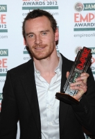 Michael Fassbender with the Empire Hero Award during the 2012 Jameson Empire Awards 