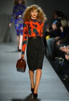 A model walks the runway at the Marc By Marc Jacobs Fall 2013 fashion show during Mercedes-Benz Fashion Week at The Theatre at Lincoln Center on February 11, 2013 in New York City.