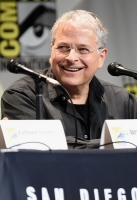 Director J.J. Abrams, producer Kathleen Kennedy, screenwriter Lawrence Kasdan, actors Harrison Ford, Mark Hamill, Carrie Fisher, Adam Driver, Daisy Ridley, John Boyega, Oscar Isaac, Domhnall Gleeson, Gwendoline Christie, and moderator Chris Hardwick at the Hall H Panel for ÂStar Wars: The Force AwakensÂ during Comic-Con International 2015 at the San Diego Convention Center on July 10, 2015 in San Diego, California.